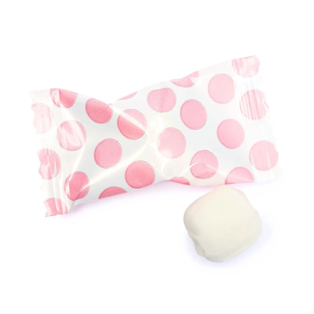 Light Pink Polka Dots Wrapped Butter Mint Creams: 300-Piece Case