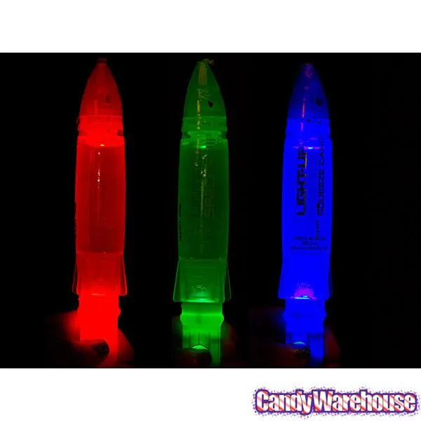 Light-Up Space Rocket Squeeze Candy Dispensers: 12-Piece Display - Image 2