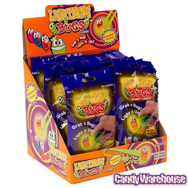 Lightning Bugs Gummy Candy Packs: 12-Piece Display - Image 2