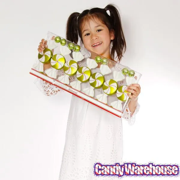 Lime Green Candy Ornaments 6-Foot Garland - Image 3