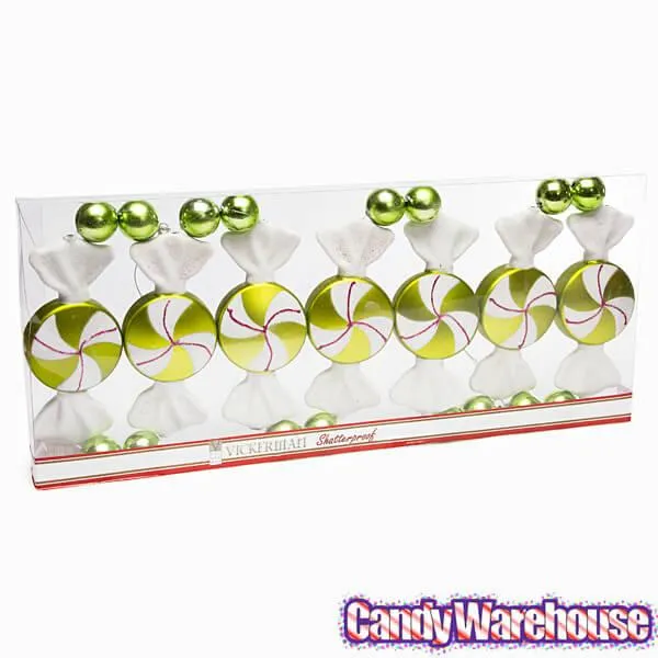Lime Green Candy Ornaments 6-Foot Garland - Image 4
