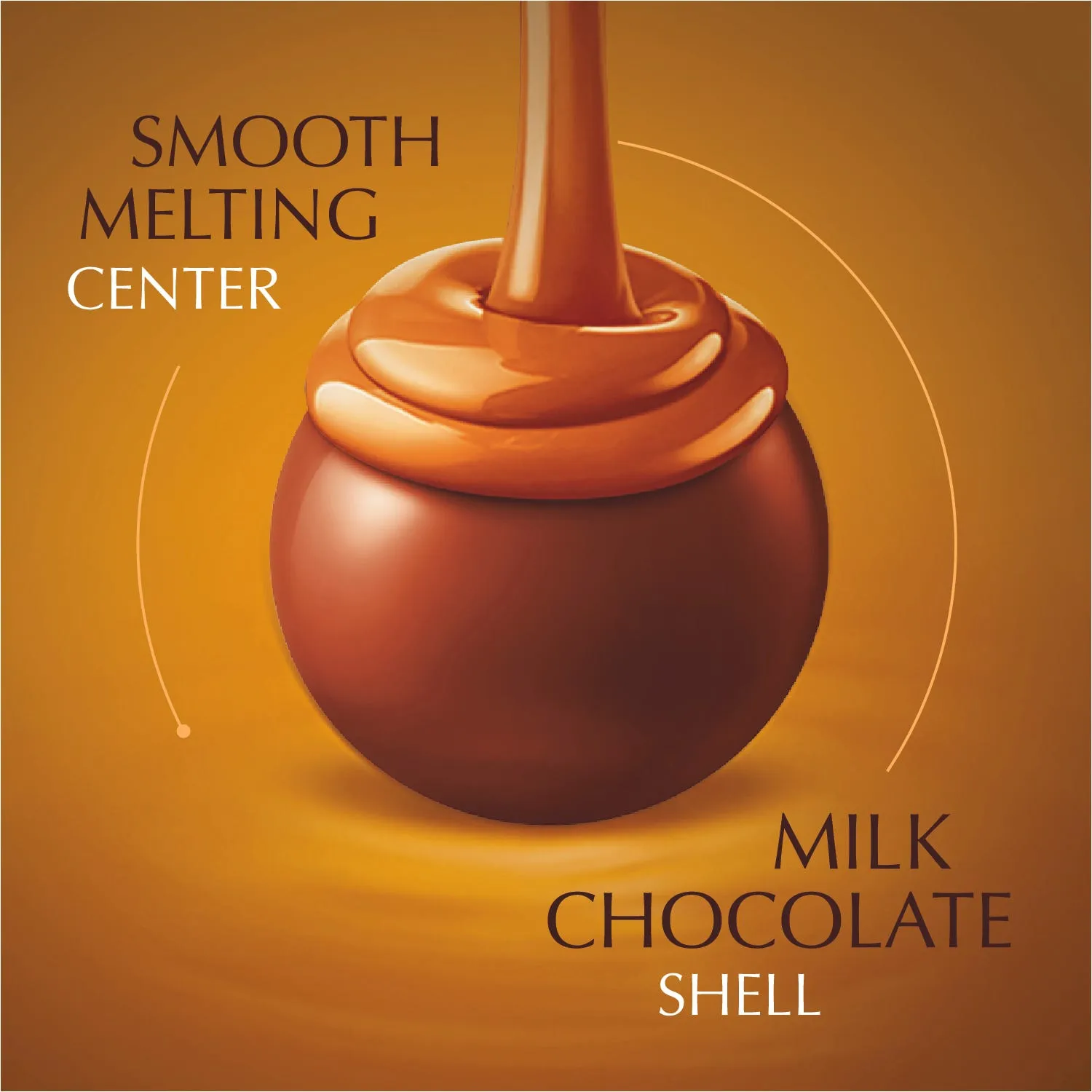 Lindt Caramel Milk Chocolate Lindor Truffles: 60-Piece Box - Image 2