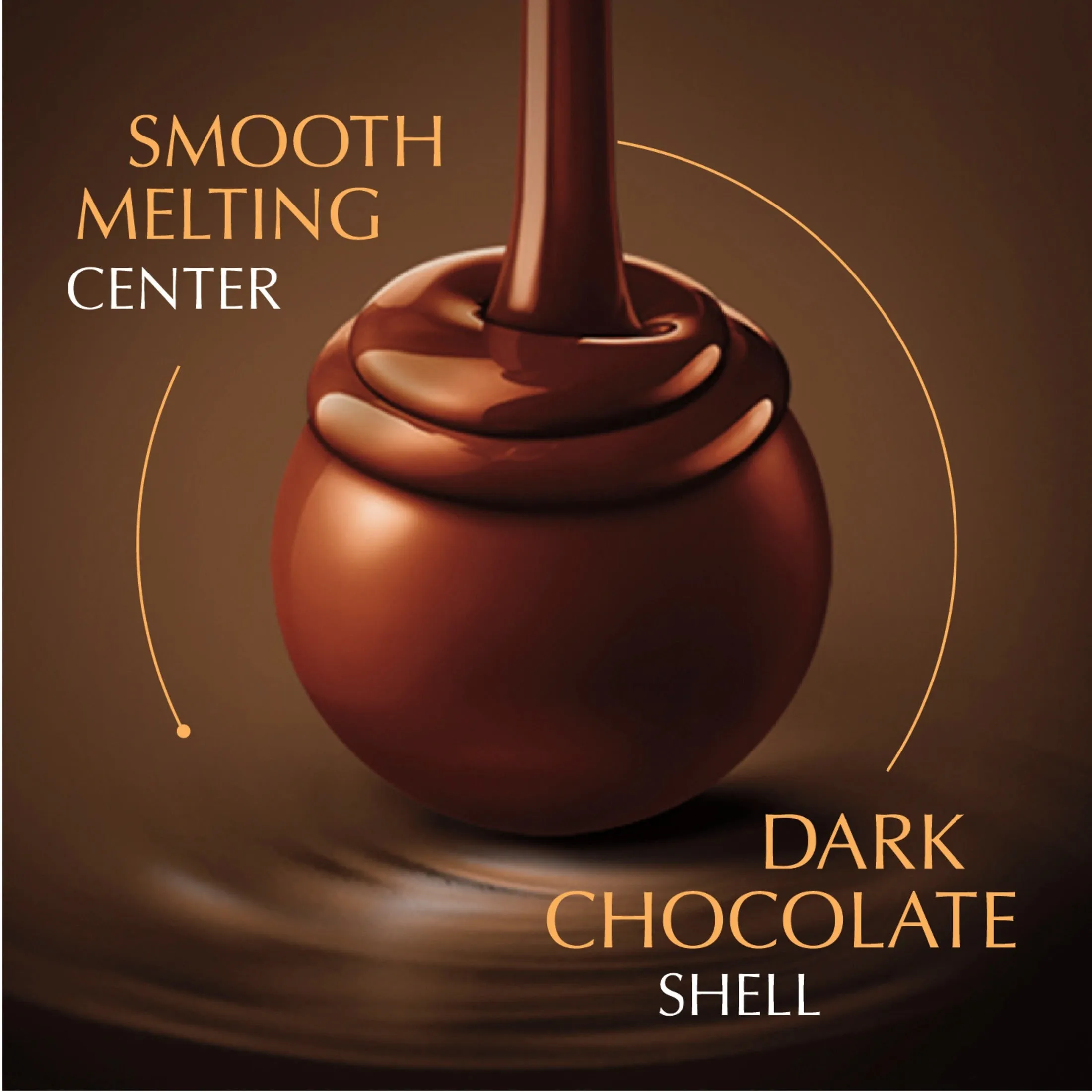 Lindt Chocolate Lindor Truffles - 70% Cocoa Dark Chocolate: 6-Piece Case - Image 3