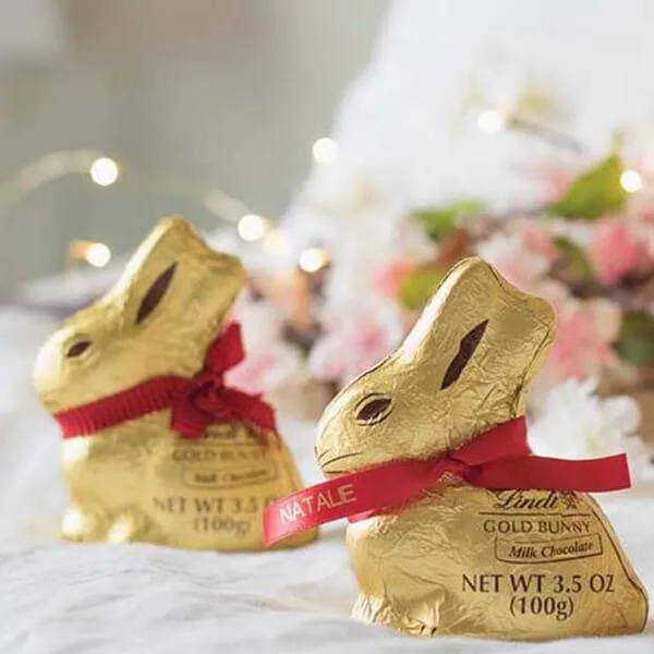 Lindt Gold Foiled 3.5-Ounce Milk Chocolate Easter Bunny - Image 5