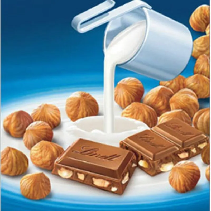 Lindt Milk Chocolate Hazelnut Bars: 12-Piece Box - Image 2