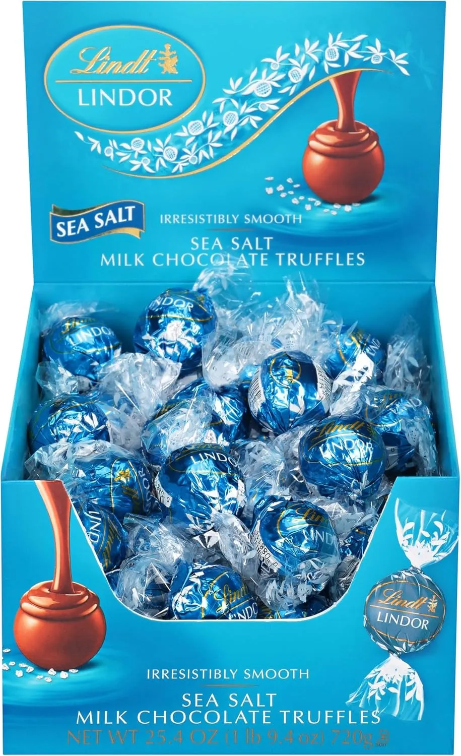 Lindt Sea Salt Milk Chocolate Lindor Truffles: 60-Piece Box - Image 2