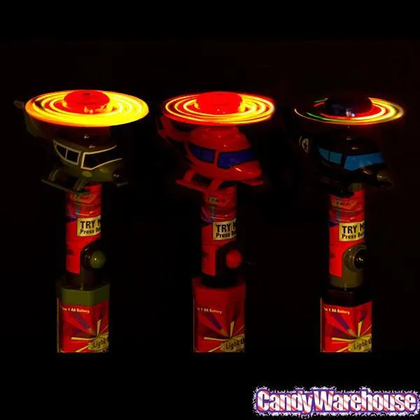 Lite-Up Helicopter Candy Fan Lollipops: 12-Piece Box - Image 3