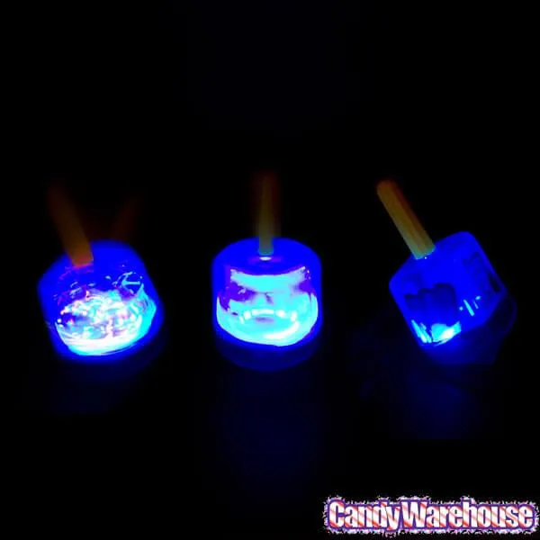 Lite-Up Dreidel Candy Tops: 12-Piece Display - Image 2