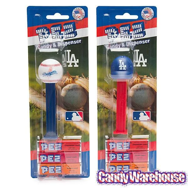MLB Team Baseball PEZ Candy Packs - Los Angeles Dodgers: 12-Piece Box - Image 2
