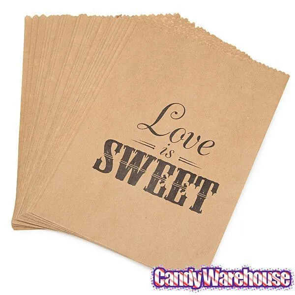 Love is Sweet Paper Candy Bags: 50-Piece Pack - Image 3