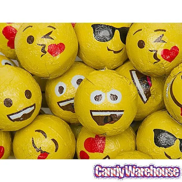 Palmer Love Xpressions Valentine Emojis Foiled Chocolate Balls: 15-Ounce Bag - Image 3