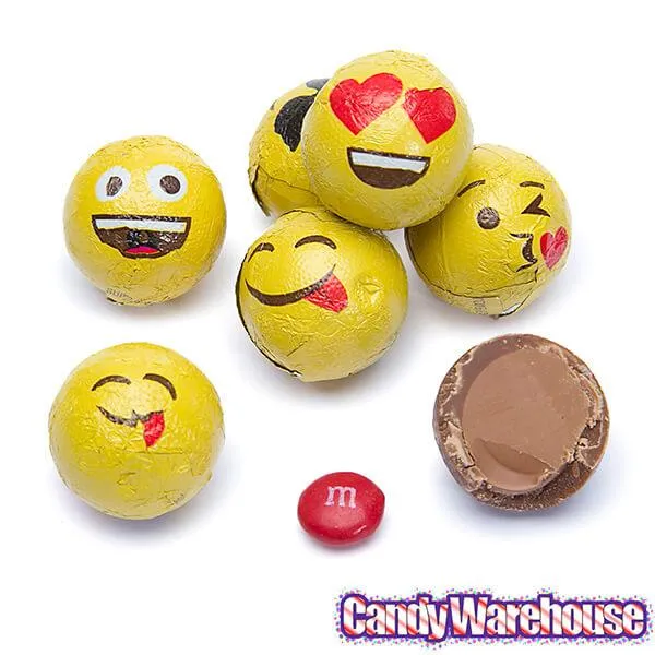 Palmer Love Xpressions Valentine Emojis Foiled Chocolate Balls: 15-Ounce Bag - Image 4