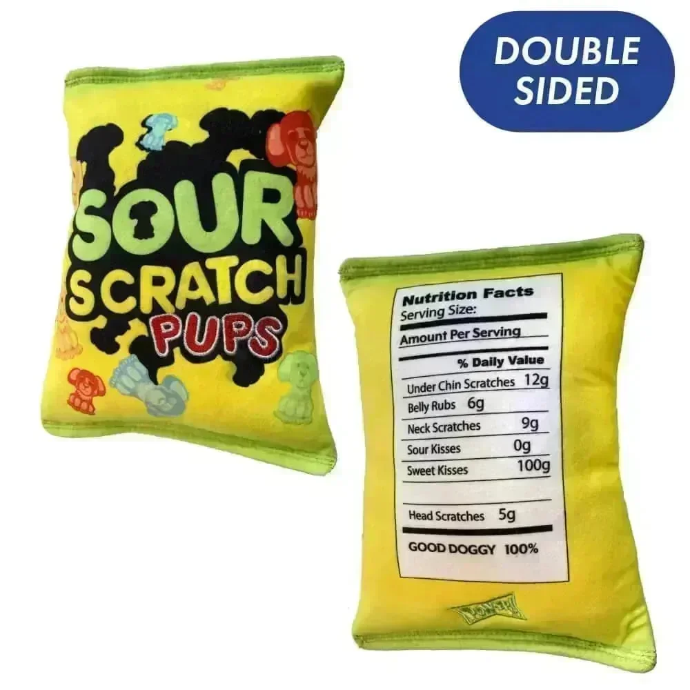 Lulubelle's Power Plush Sour Scratch Pups Dog Toy - Image 2