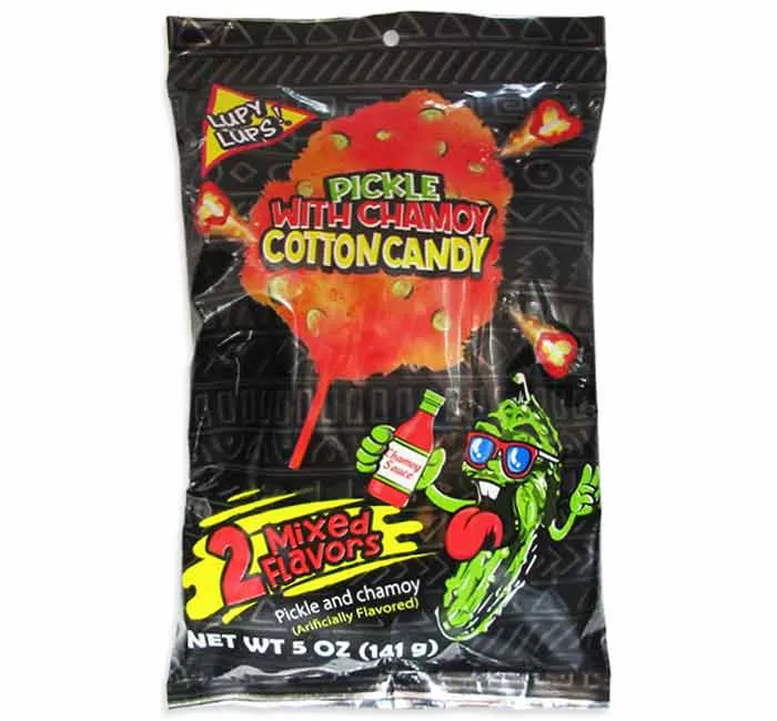 Lupy Lups Pickle Chamoy Cotton Candy: 14-Piece Box