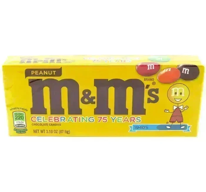 M&M's Peanut Theater Box Candy Packs: 12-Piece Case