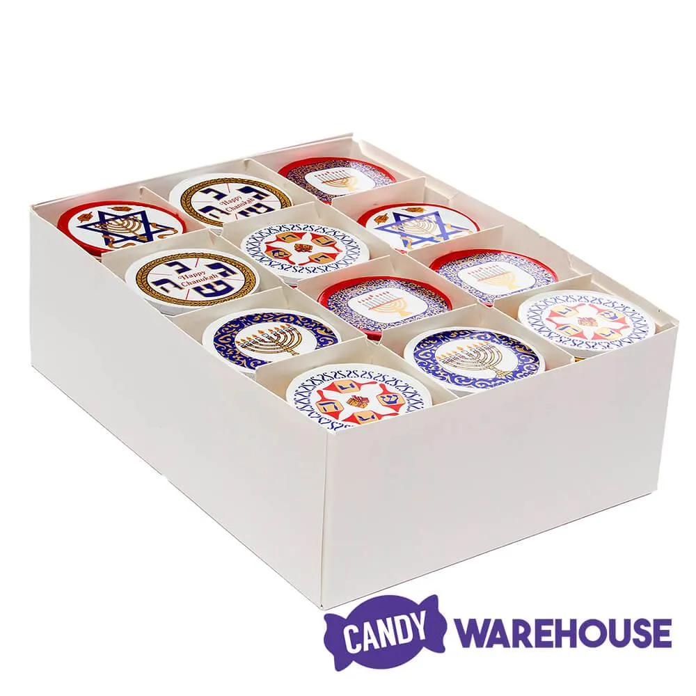 Madelaine Chanukah Foiled Milk Chocolate Candy Discs: 192-Piece Box - Image 4