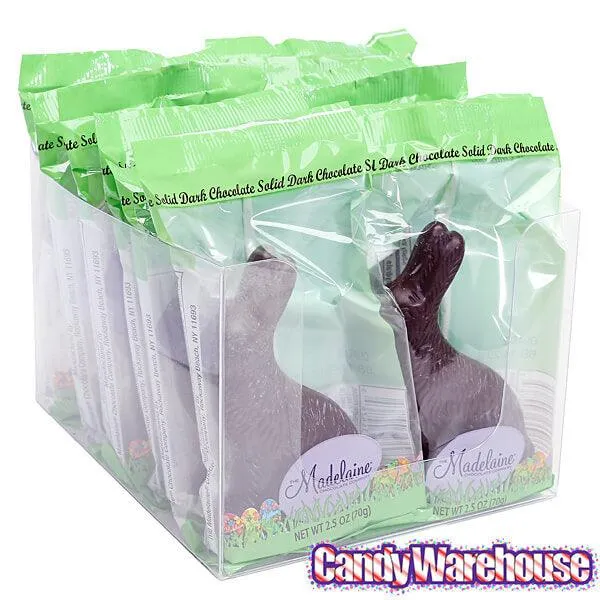 Madelaine Dark Chocolate 2.5-Ounce Easter Bunnies: 12-Piece Box - Image 2