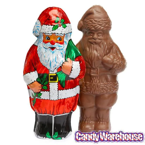 Madelaine Foiled 8-Ounce Milk Chocolate Santas: 3-Piece Set - Image 2