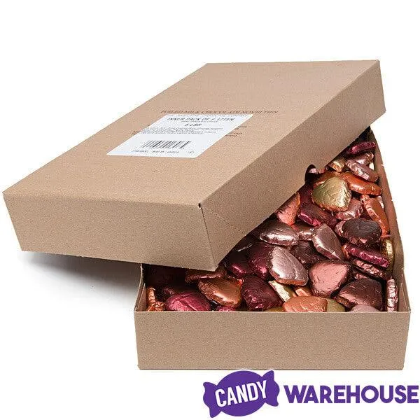 Madelaine Foiled Dark Chocolate Autumn Leaves Candy: 10LB Case - Image 2