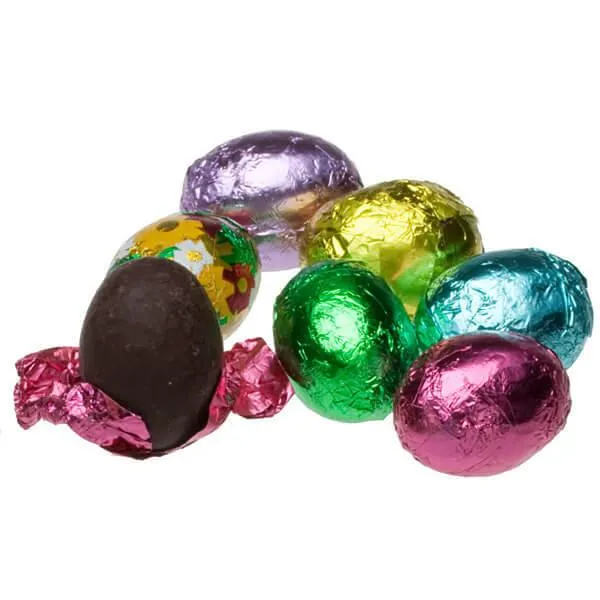 Madelaine Foiled Gourmet Chocolate Easter Eggs - Dark: 10LB Bag