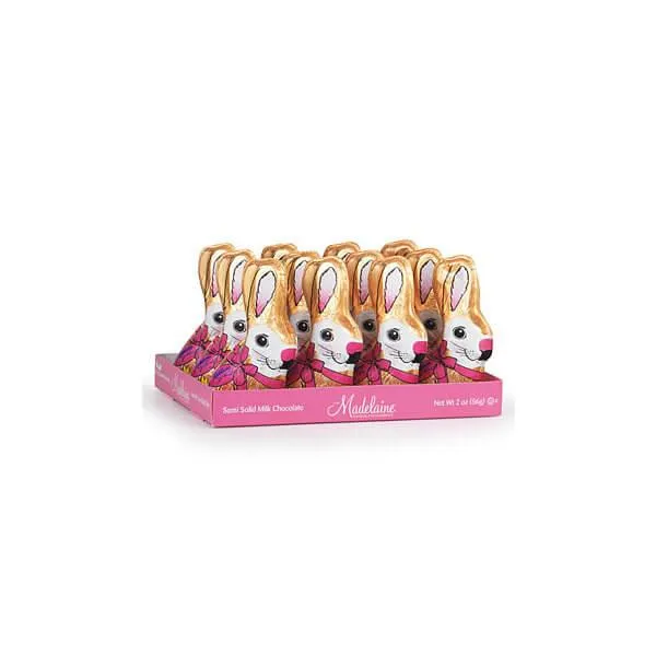 Madelaine Foiled Milk Chocolate 2-Ounce Easter Bunnies: 12-Piece Pack - Image 2