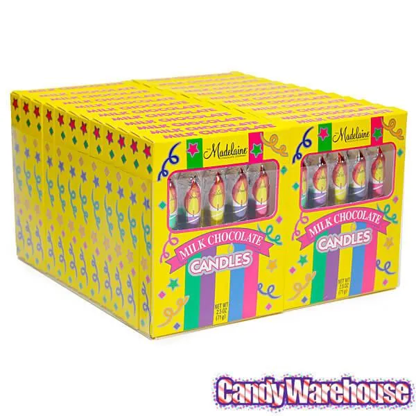 Madelaine Foiled Milk Chocolate Candles 5-Packs: 24-Piece Box - Image 2