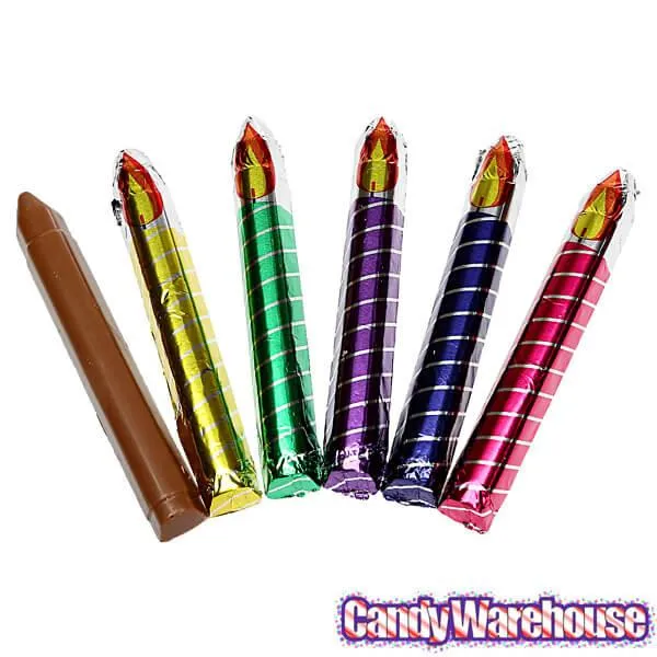 Madelaine Foiled Milk Chocolate Candles 5-Packs: 24-Piece Box - Image 3