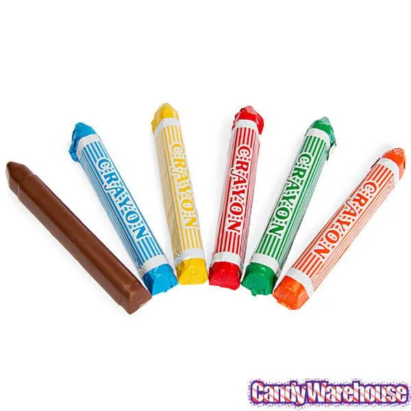 Madelaine Foiled Milk Chocolate Crayons 5-Packs: 24-Piece Box - Image 3