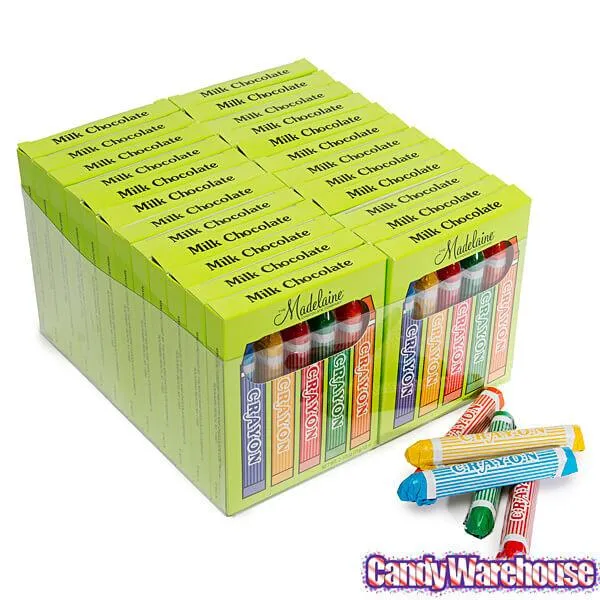 Madelaine Foiled Milk Chocolate Crayons 5-Packs: 24-Piece Box - Image 4