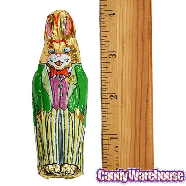 Madelaine Foiled Standing Milk Chocolate Easter Rabbits: 60-Piece Box - Image 2