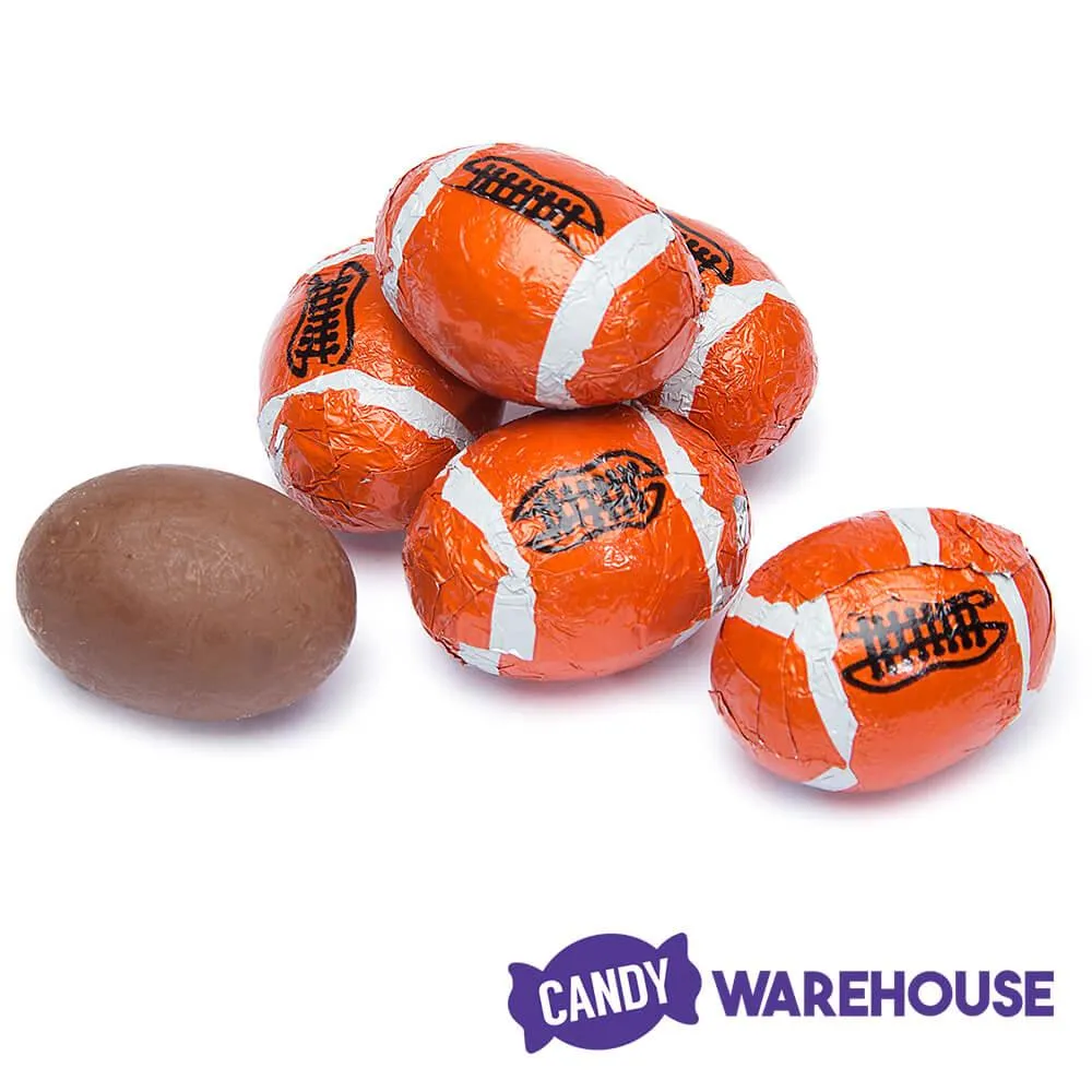 Madelaine Foiled Milk Chocolate Sports Balls 2-Ounce Mesh Bags - Football: 24-Piece Tub - Image 3