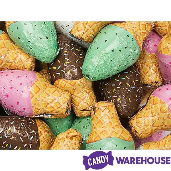 Madelaine Foiled Milk Chocolate Ice Cream Cones: 45-Piece Tub - Image 4