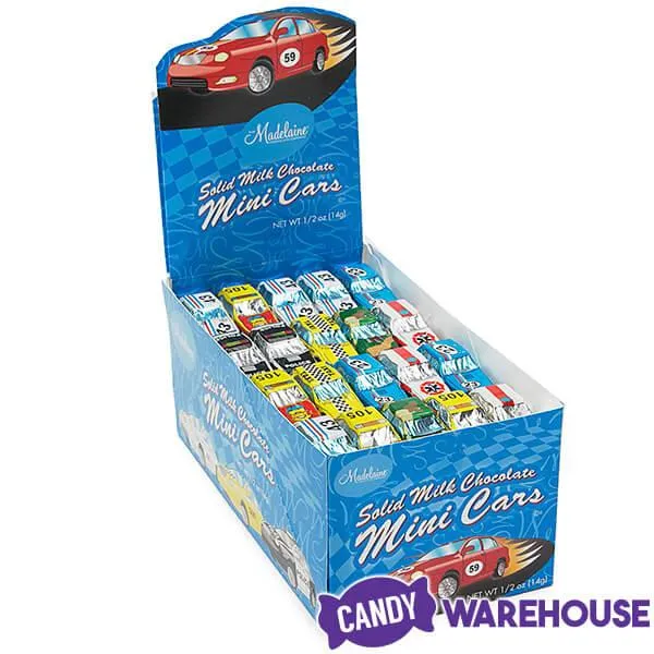 Madelaine Foiled Milk Chocolate Mini Cars: 100-Piece Display - Image 6