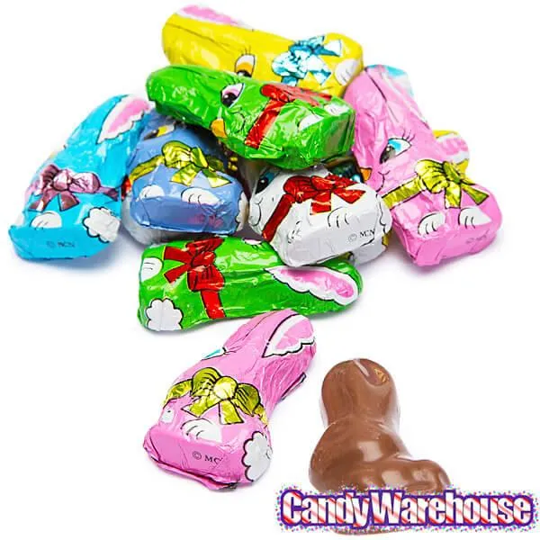 Madelaine Foiled Milk Chocolate Mini Easter Bunnies: 10LB Box - Image 2