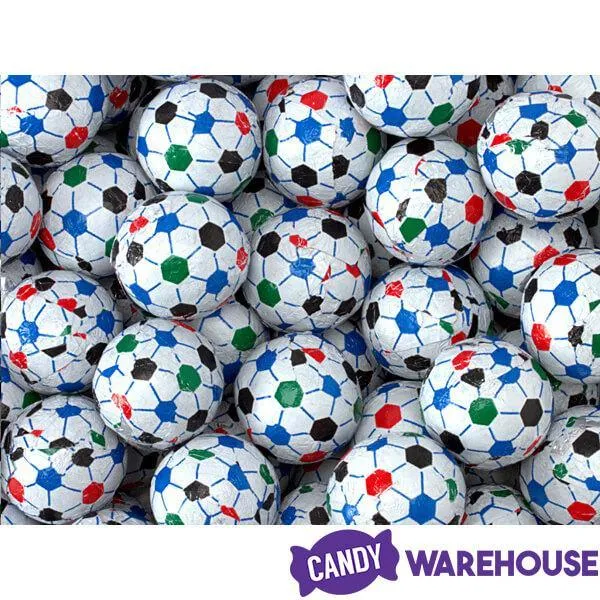 Madelaine Foiled Milk Chocolate Soccer Balls: 5LB Bag - Image 4