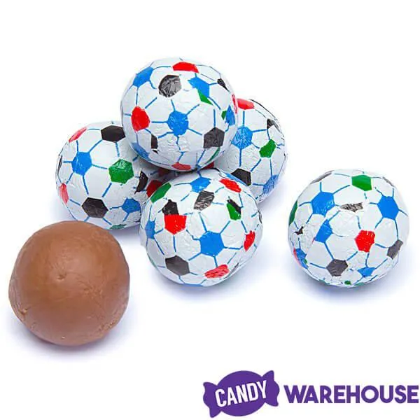 Madelaine Foiled Milk Chocolate Sports Balls 2-Ounce Mesh Bags - Soccer: 24-Piece Tub - Image 5