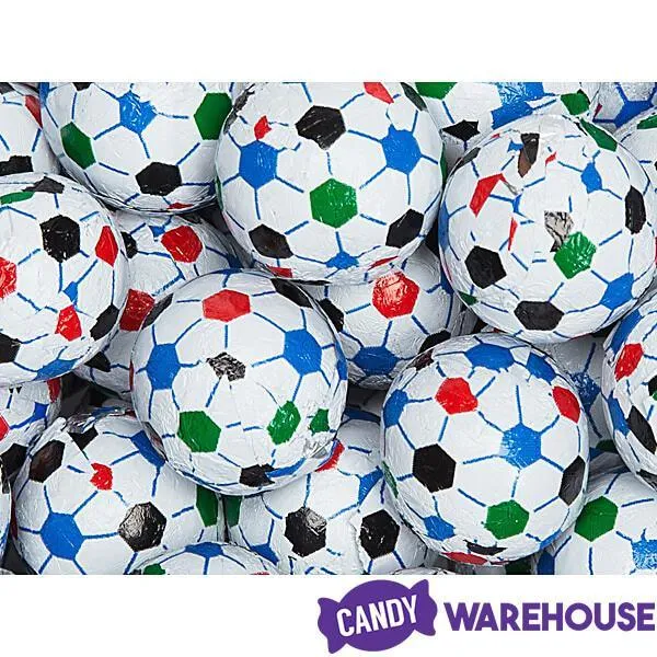 Madelaine Foiled Milk Chocolate Sports Balls 2-Ounce Mesh Bags - Soccer: 24-Piece Tub - Image 6