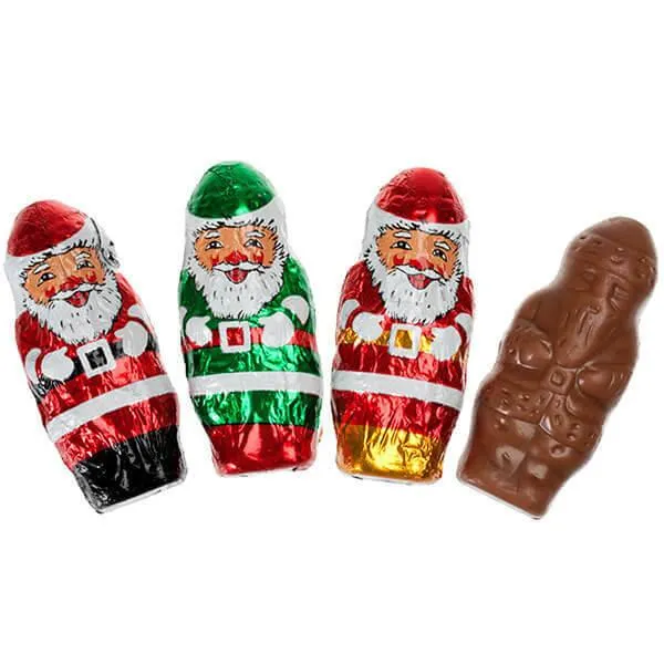 Madelaine Foiled Mini Milk Chocolate Santas: 10LB Bag