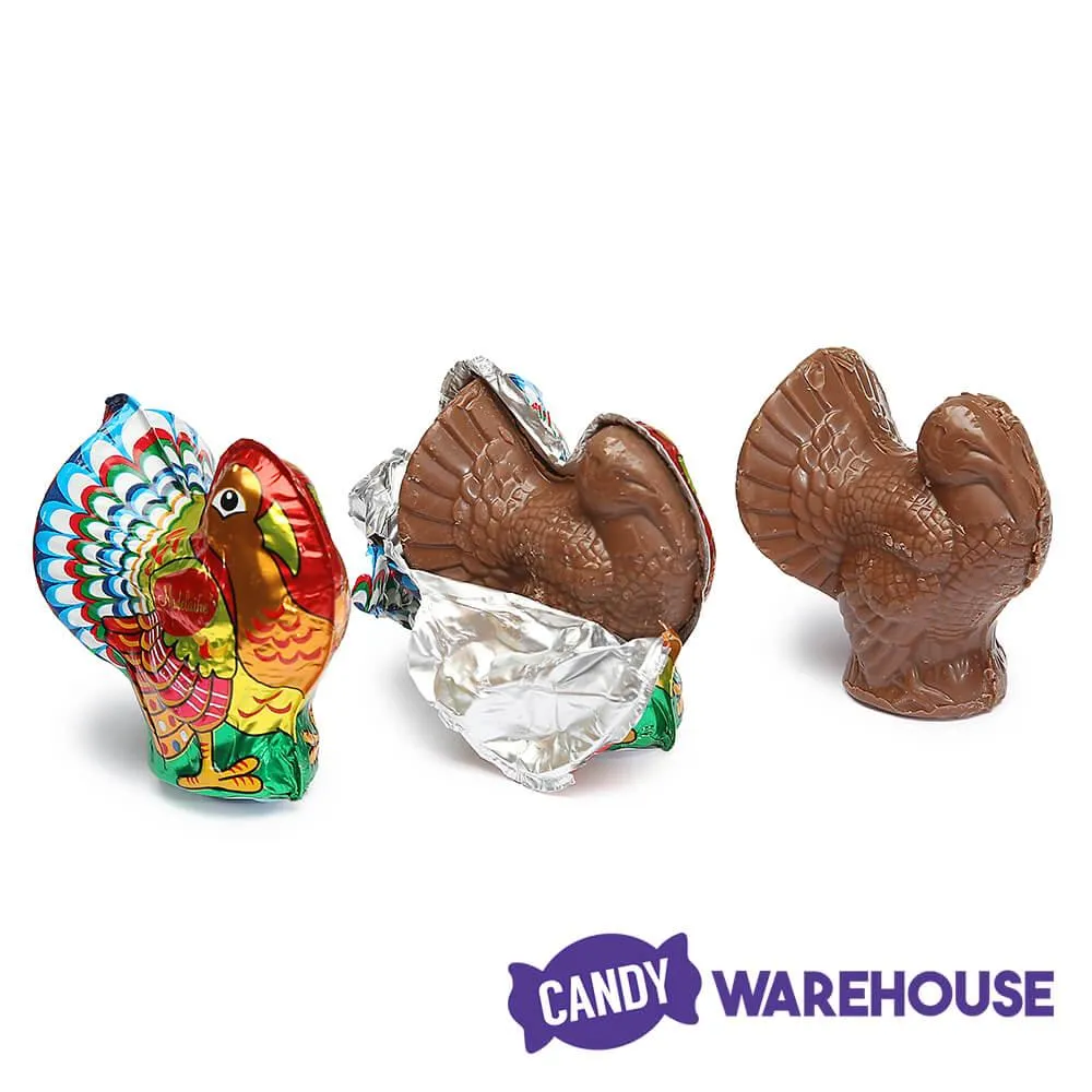 Madelaine Foiled Semi-Solid 1-Ounce Milk Chocolate Turkeys: 40-Piece Display - Image 2