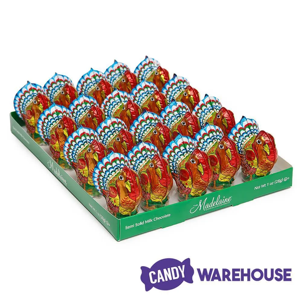 Madelaine Foiled Semi-Solid 1-Ounce Milk Chocolate Turkeys: 40-Piece Display - Image 3
