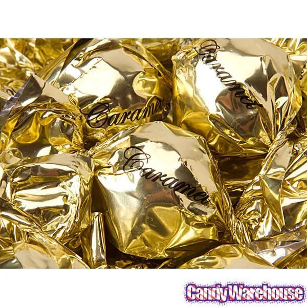 Madelaine Gold Foiled Caramel Filled Chocolate Truffles: 30-Piece Tub - Image 3