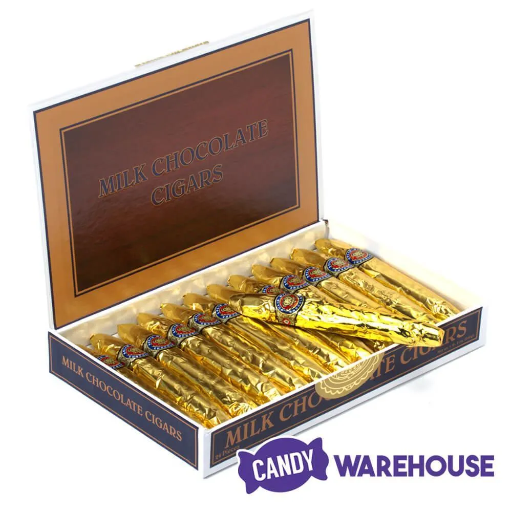 Madelaine Foiled Milk Chocolate Cigars - Gold: 24-Piece Box - Image 2
