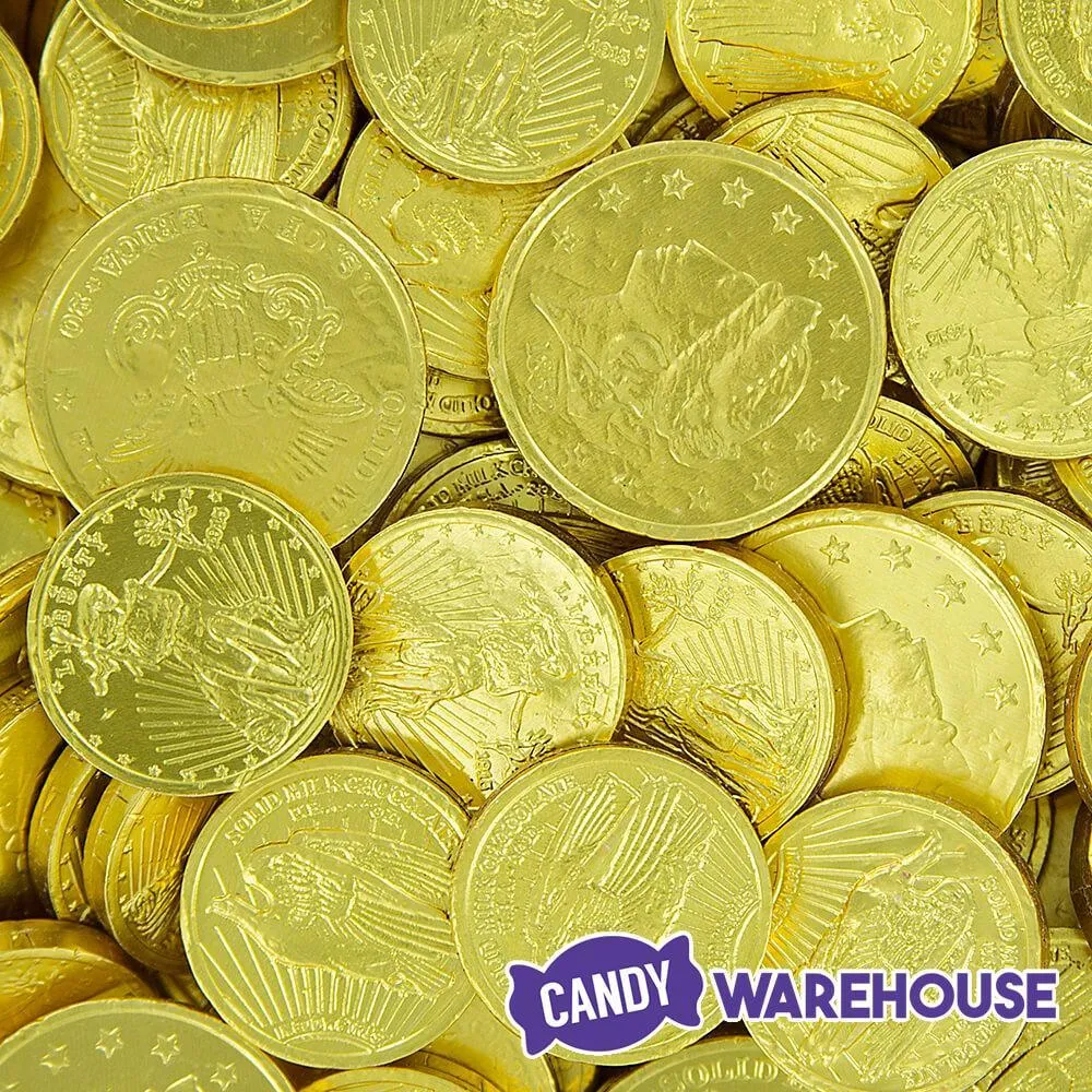 Madelaine Gold Foiled Milk Chocolate Coins 1-Ounce Mesh Bags: 48-Piece Box - Image 3