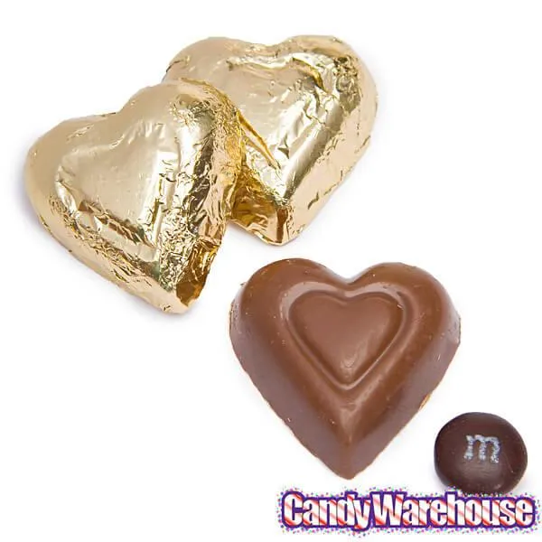 Madelaine Gold Foiled Milk Chocolate Hearts: 5LB Bag - Image 2