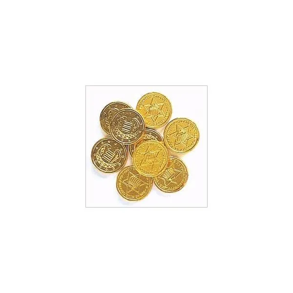 Madelaine Gold Foiled Milk Chocolate Coins - Small: 5LB Bag - Image 2