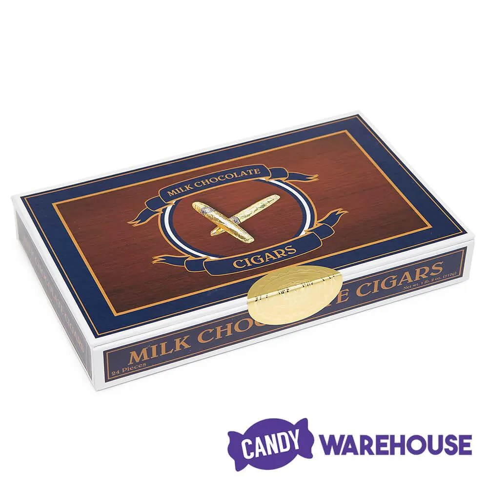 Madelaine Green Foiled Milk Chocolate Cigars: 24-Piece Box - Image 4