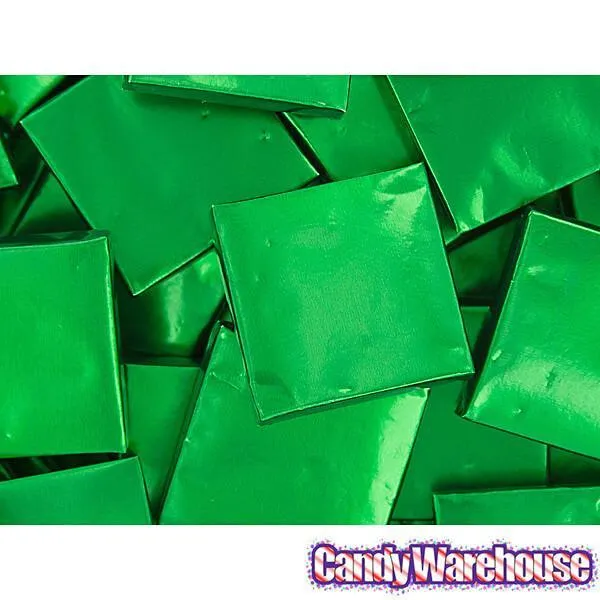 Madelaine Green Foiled Mint Dark Chocolate Squares: 5LB Box - Image 2