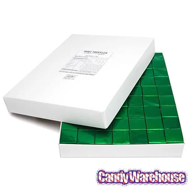 Madelaine Green Foiled Mint Dark Chocolate Squares: 5LB Box - Image 3
