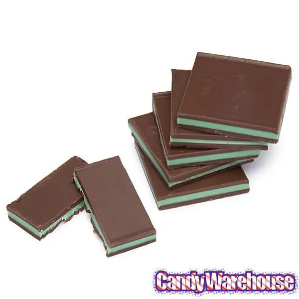 Madelaine Green Foiled Mint Dark Chocolate Squares: 5LB Box - Image 4
