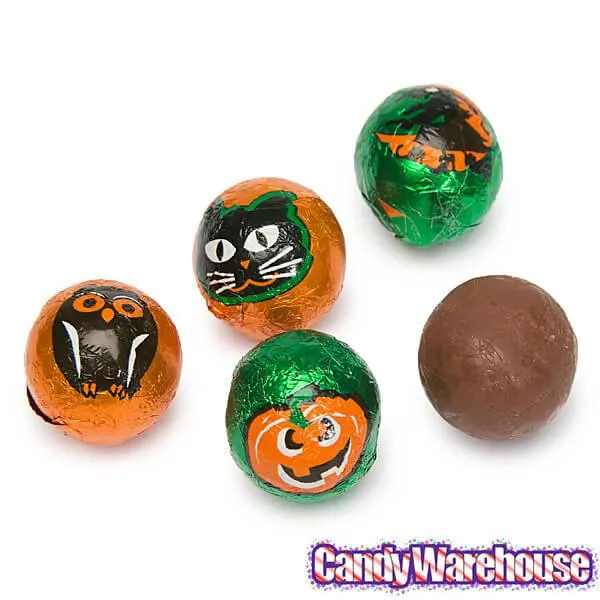 Madelaine Halloween Foiled Milk Chocolate Balls: 10LB Case - Image 3